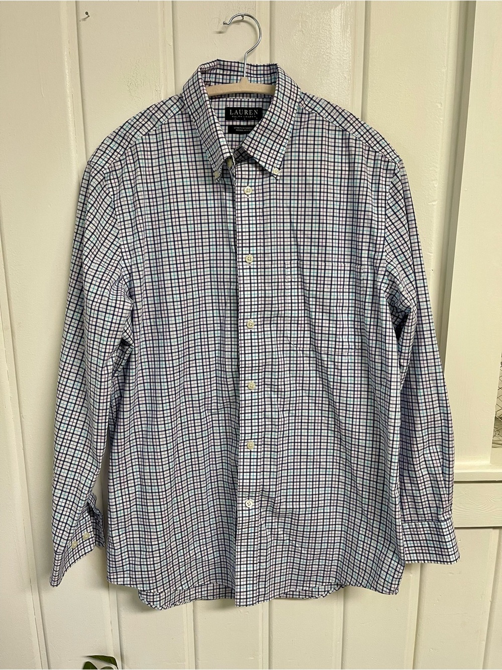 Ralph Lauren Men’s Blue and Purple Button Down